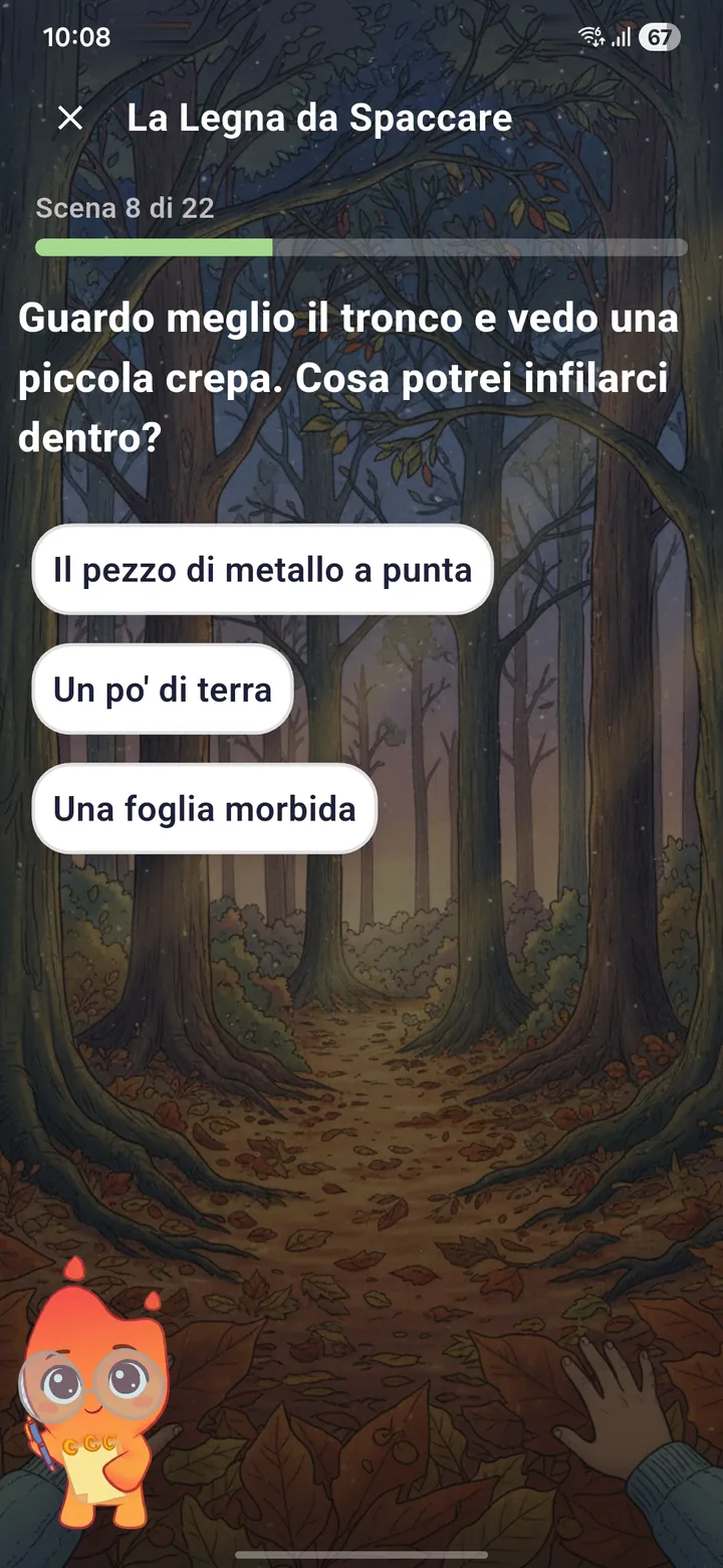Nami Kids: una domanda del quiz dentro una storia illustrata